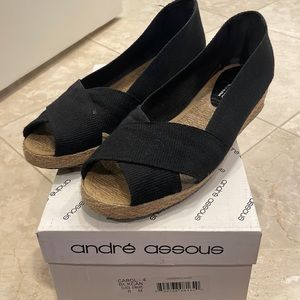 Black Andre Assous Espadrille Size 8